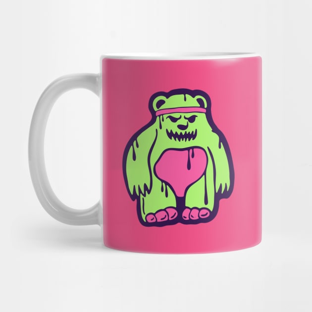 Evil Neon Teddy Bear by Cofefe Studio